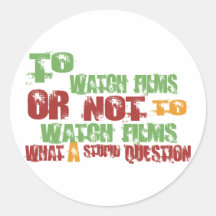 To Watch Films Round Sticker