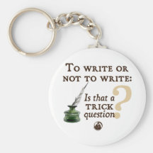 To Write or Not to Write Keychain
