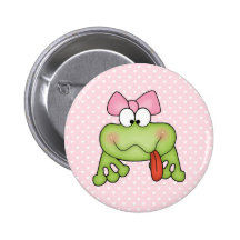 Toadally Cute Girl Frog Pins