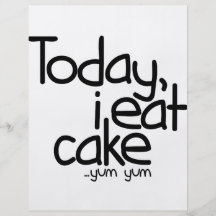Today i eat cake (Birthday) Personalized Flyer