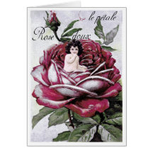 "TODAY'S BEST" AWARD FRENCH ROSE FAIRY GREETING GREETING CARD