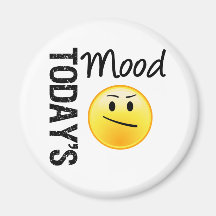 Today's Mood Emoticon Annoyed Fridge Magnets