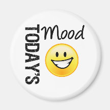 Today's Mood Emoticon Bright Smile Fridge Magnet