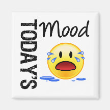 Today's Mood Emoticon Crying Magnets