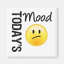 Today's Mood Emoticon Disappointed Fridge Magnet