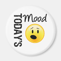 Today's Mood Emoticon OMG Refrigerator Magnet