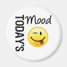 Today's Mood Emoticon Playful Fridge Magnet