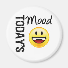 Today's Mood Emoticon Toothy Smile Fridge Magnets
