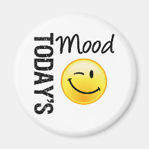 Today's Mood Emoticon Winking Magnet