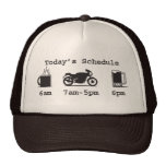 Today's schedule - Coffee, 2wheels, & beer hat