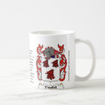 Todd Family Coat of Arms mug