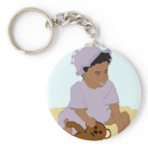 Toddler and Teddy Keychain keychains