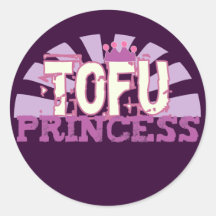 Tofu Princess Round Sticker