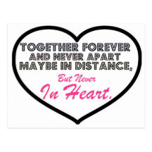 Together Forever & Never apart....... Postcard