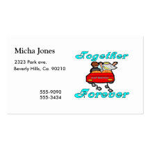 Together Forever Newlyweds Business Card Template