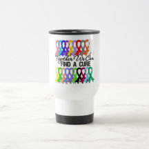 Together We Can Find a Cure Cancer Ribbons Coffee Mugs