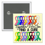 Together We Can Find a Cure Cancer Ribbons Pin