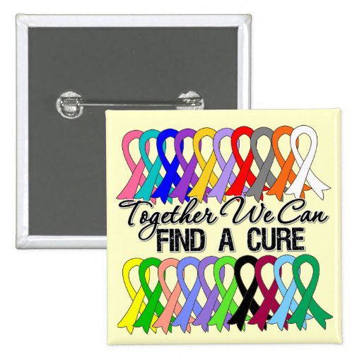 Together We Can Find a Cure Cancer Ribbons Pin