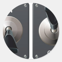Toggle switch round sticker
