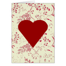 Toile Heart Valentine Cards