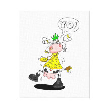 toile vache punk toile tendue sur châssis