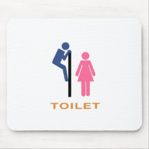 Toilet Peaking Mouse Pads