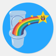 Toilet Rainbow Stickers