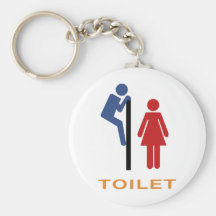 toilet sign key chains