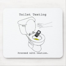 Toilet Texting Mouse Pad