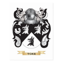 Toke Family Crest (Coat of Arms) Postcard