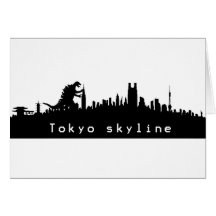 tokyo skyline tarjetas