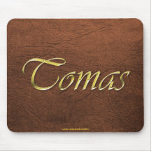 TOMAS Personalised Leather-look Mousepad