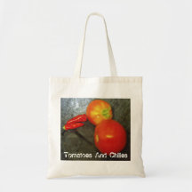 Tomatoes And Chilies Canvas Bags