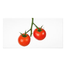 Tomatoes on a vine picture card