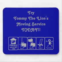 Tommy The Lion MousePad in Blue and Grey