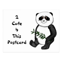 Too Cute Panda Bear Postcard