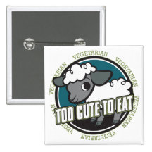 Too Cute to Eat Sheep Buttons