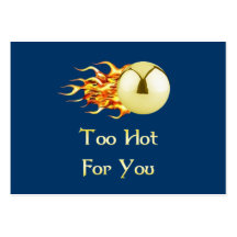 Too Hot Flaming Pinball Business Card Template