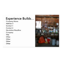 Tools in old garage, Experience Builds..., Comp... Business Card Templates