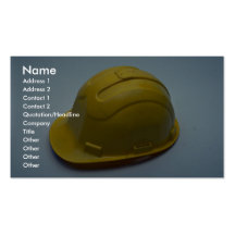 Tools of Trade- Hard hat Business Card Templates