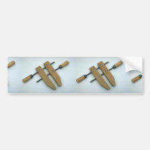 Tools of Trade- Single wooden handscrew Bumper Sticker