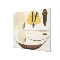 Tools, weapons and utensils of Puri and Botocudos canvas prints