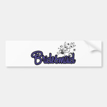 ToonDoveBridesmaidInd Bumper Sticker