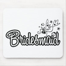 ToonDoveBridesmaidWht Mousepad