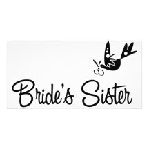 ToonDoveBridesSisterblk Picture Card