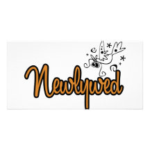 ToonDoveNewlywedOrange Picture Card