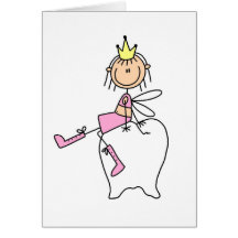 Tooth Fairy Sits On A Tooth Card