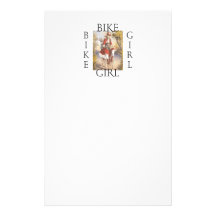 TOP Bike Girl Personalized Stationery