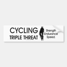 TOP Cycling Triple Threat Bumper Sticker