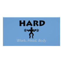 TOP Hard Work Head Body Picture Card
